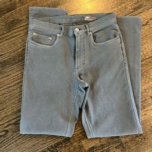 Faherty Mens stretch terry 5 pocket pant, gray, size 30, great condition!